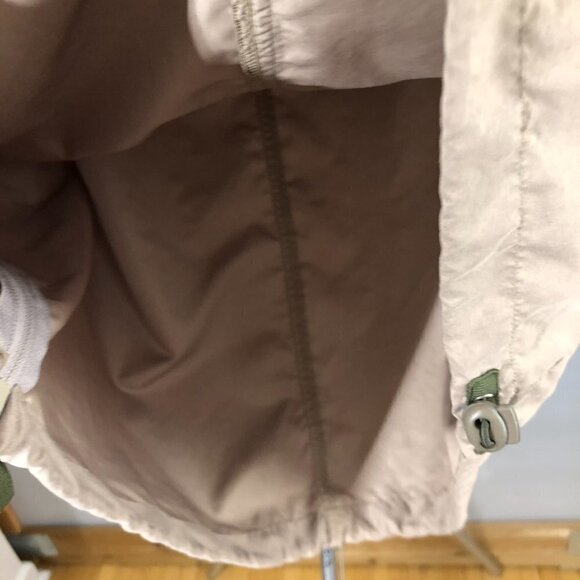 Vintage HS JEANS CO Tan Cargo Drawstring & Side Zipper Hem Maxi Skirt Sz L - Picture 9 of 14